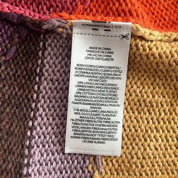 Polo by Ralph Lauren Geo-Motif Shawl Linen-Blend Cardigan, New, Size XL - Picture 13 of 16